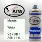 Preview: Mazda, White, YZ / UB / A5H / 14L: 400ml Sprühdose, von ATW Autoteile West.